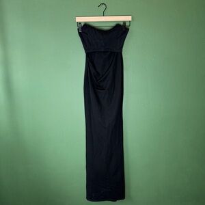 NWT Michael Costello x Revolve Bustier Slit Black Gown Dress Size XS